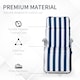 image 6 of Outsunny Set of 2 Folding Sun Lounger Recliner Chairs Daybed Cushion Blue White | Blue | Blue