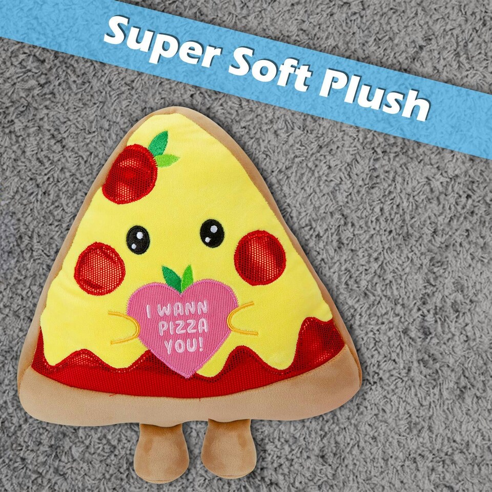 image 1 of Pizza Soft Toy Cute Plushie Huggable Cuddly Stuffed Toy 20cm Yellow