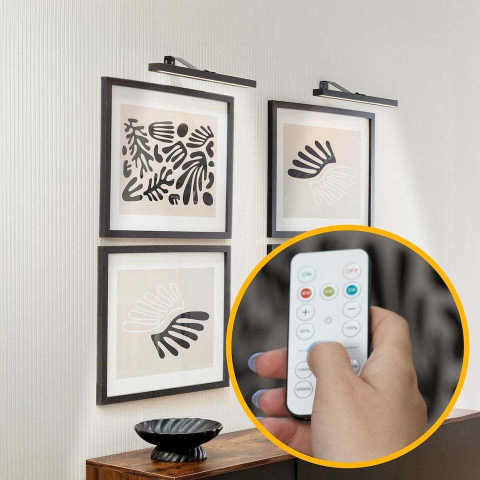 image 1 of ValueLights Ryle Matte Black Wall Light & Integrated Bulb | Black