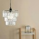 image 2 of ValueLights Kelsks 3 Tier Ceiling Light Shade Acrylic Droplet Chrome