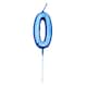 image 1 of Blue 0 Number Candle Birthday Anniversary Party Cake Decorations Topper | Blue