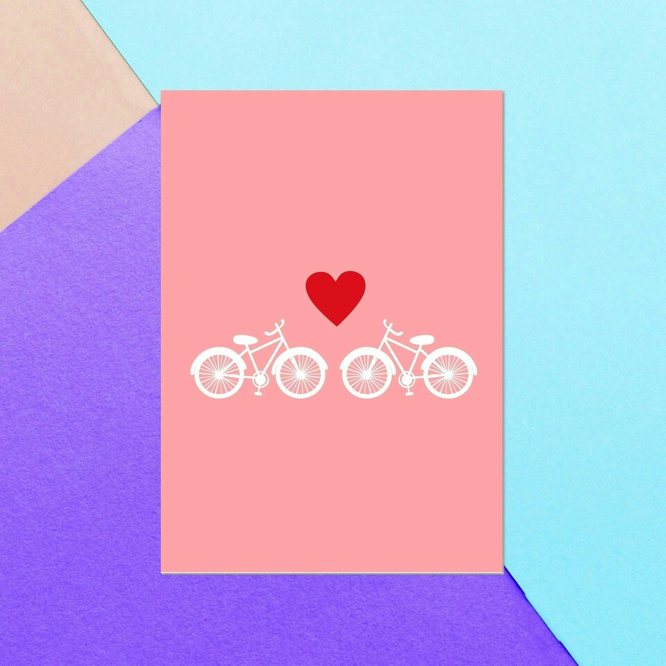 Bicycle Love Greetings Card
