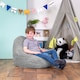 image 2 of Dalton Kids Beanbag Corduroy Light Grey Set of 2 | Grey | Light Grey | M | 2