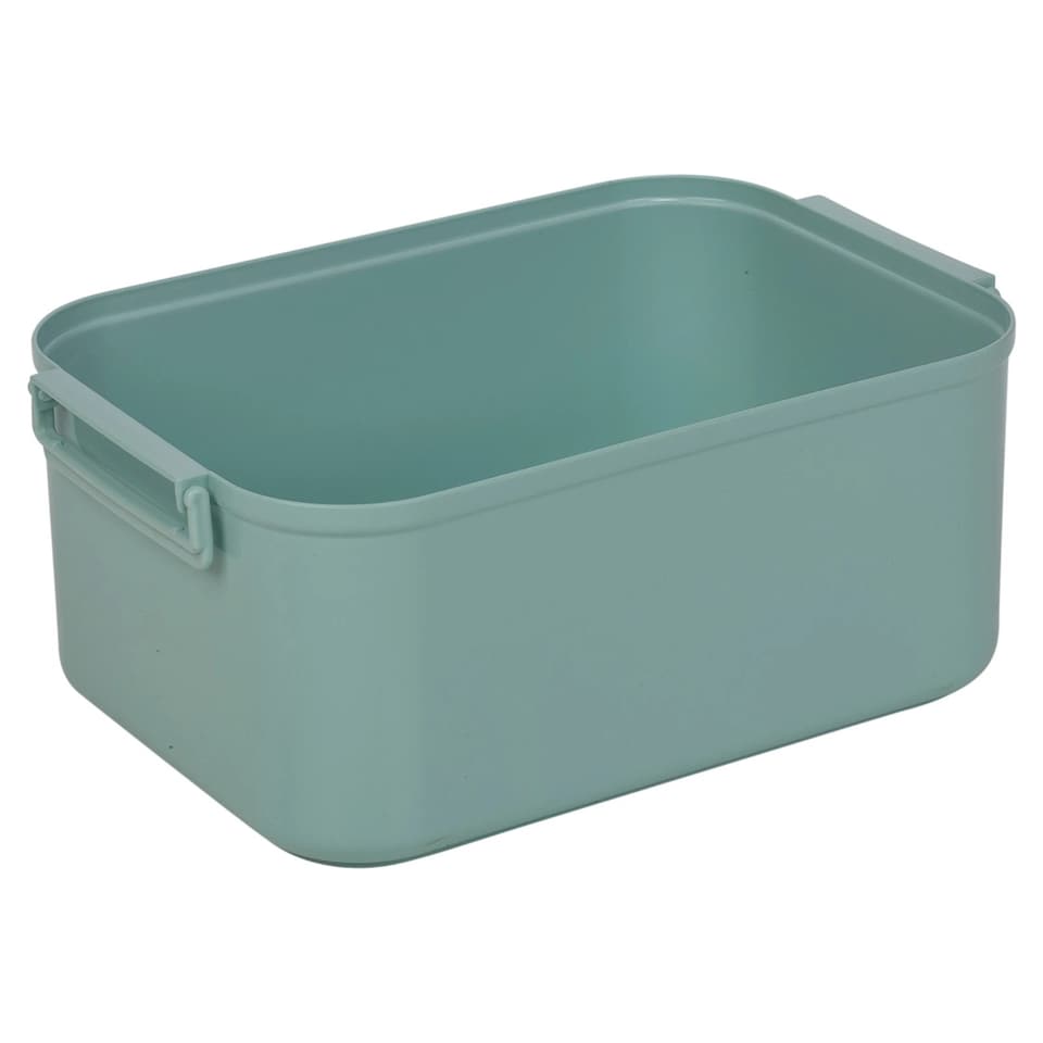 image 1 of Portable Sewing Accessories Box Kit 2 Layer Storage Organiser Trays Carry Handle | Multi | Mint Green