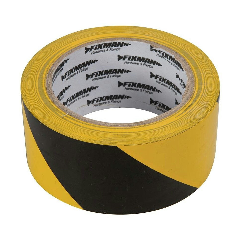 Fixman - Hazard Tape - 50mm x 33m Black/Yellow