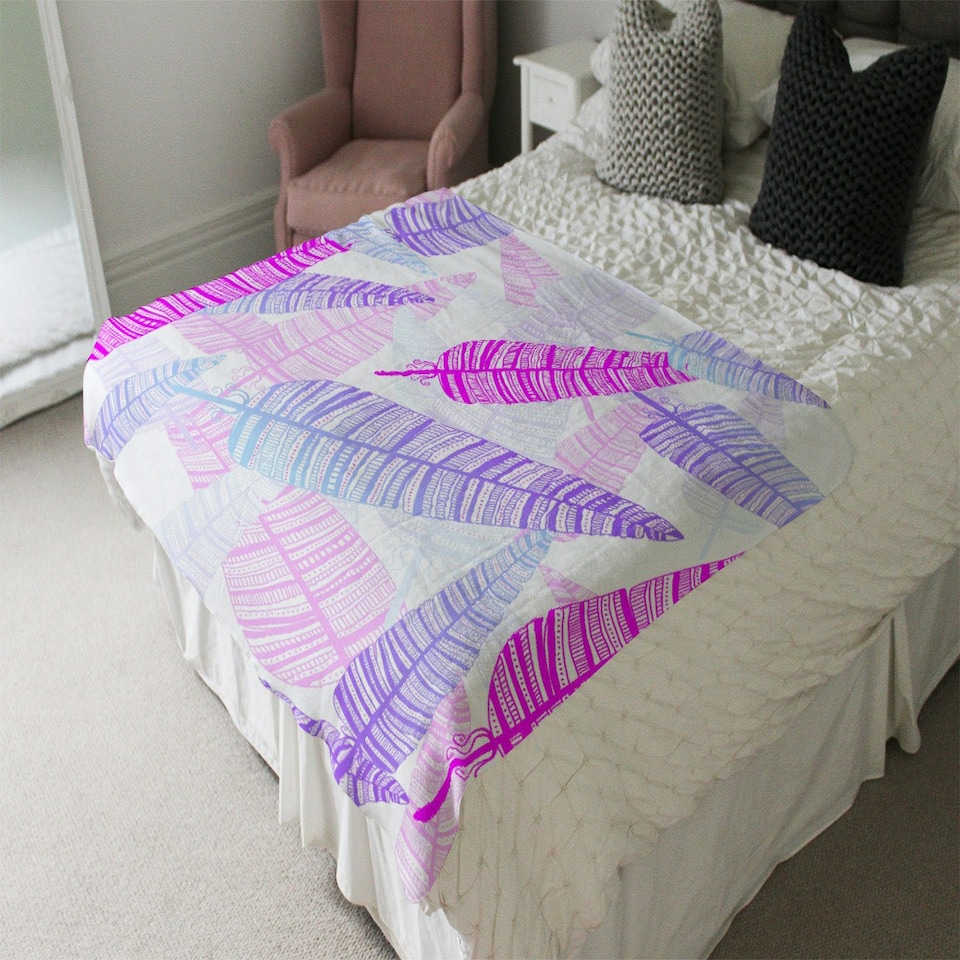 image 1 of Purple Feathers (Blanket)