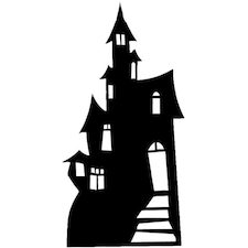 Haunted House Large Halloween Lifesize Cardboard Cutout 166cm