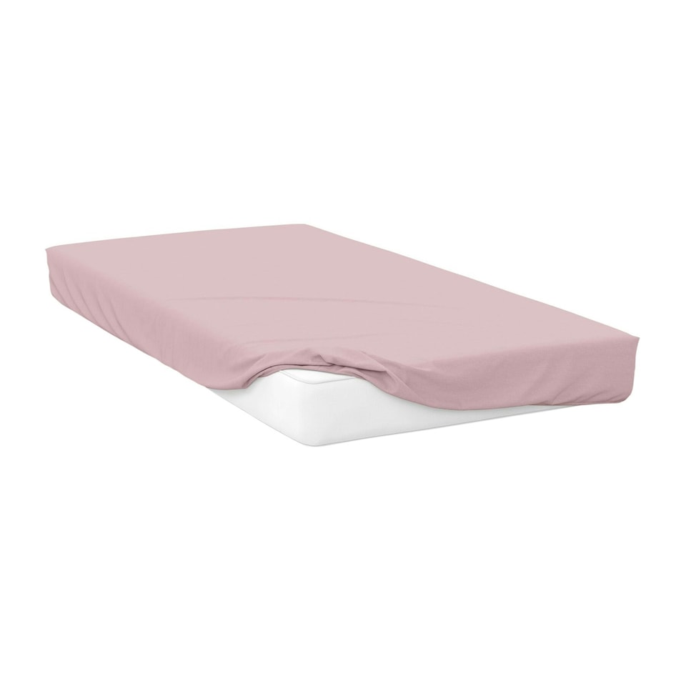 image 1 of Belledorm Brushed Cotton Extra Deep Fitted Sheet - Powder Pink - Single