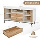 image 2 of COSTWAY TV Stand for TVs 65 Inches Modern Entertainment Center White