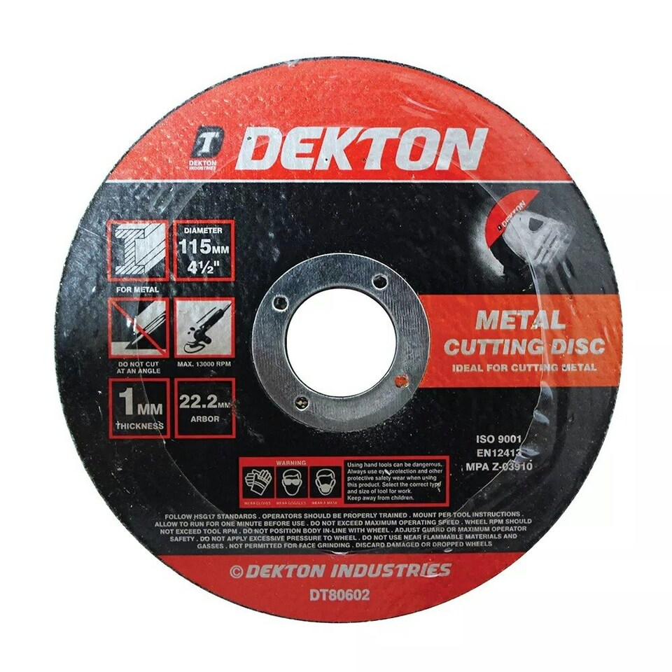 image 1 of Dekton Ultra Thin 115 X 1mm Stainless Steel Cutting Discs Metal Cutting Slitting