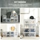 image 5 of HOMCOM 8PCS Stackable Clear Plastic Shoe Storage Box for UK/EU Size 8.5/43 