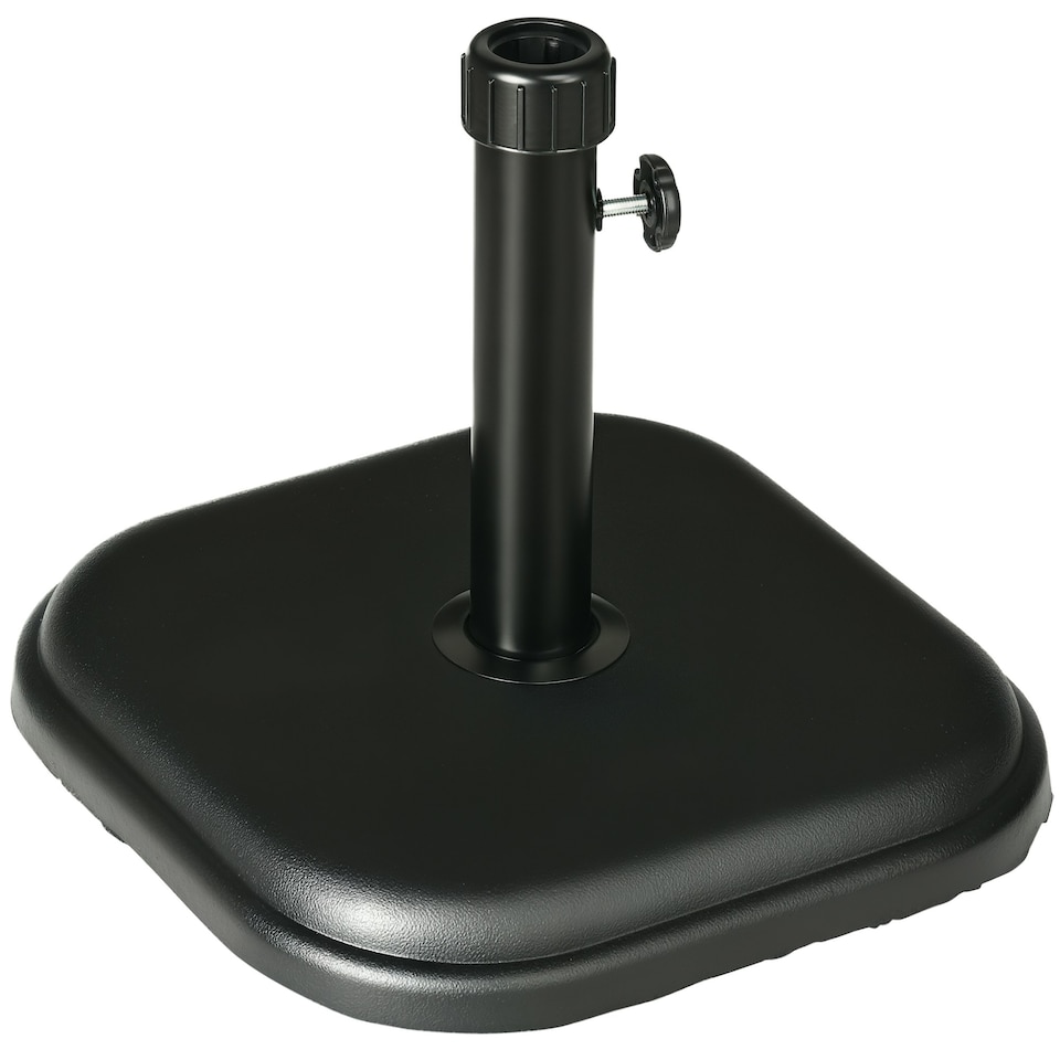 image 1 of Outsunny 11kg Concrete Square Garden Parasol Base Holder for Table Umbrella