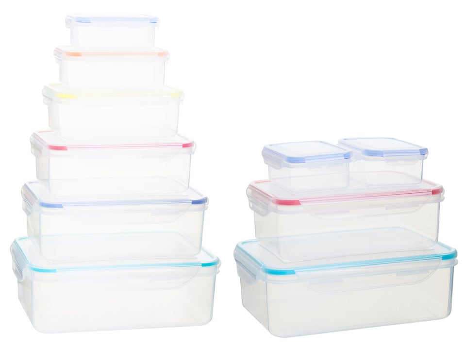 image 1 of Herrela Set of 10 Food Containers with Airtight Lids