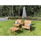 image 3 of Grand Twin Straight With Coffee Table, 2 x Scatter Cushion Grey & 1 x Parasol Grey & Base