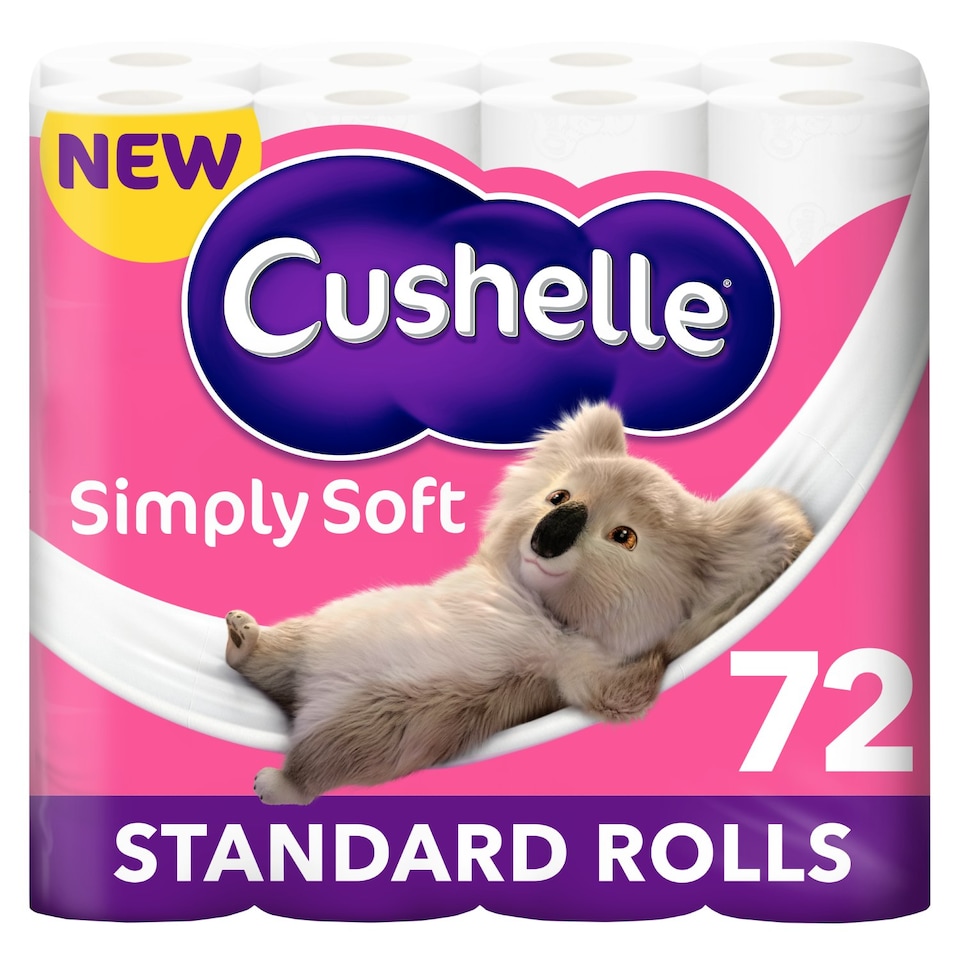 image 1 of Cushelle Simply Soft Toilet Roll 72 Standard Rolls