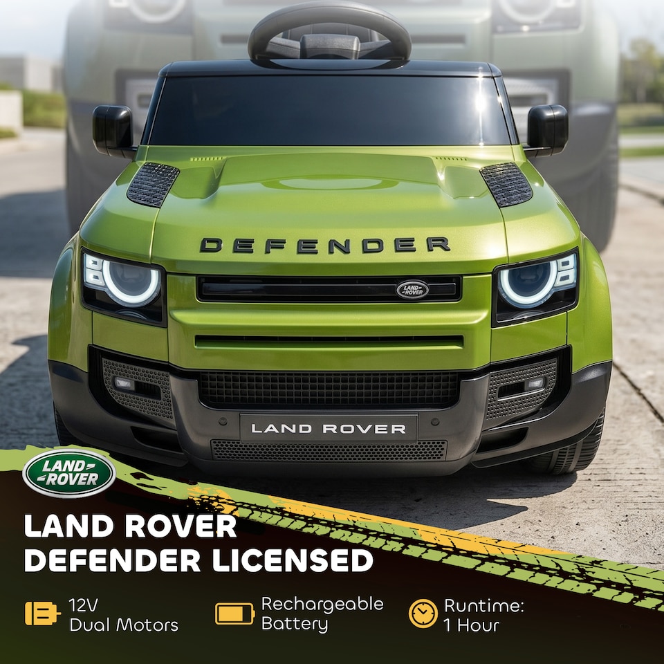 image 1 of AIYAPLAY Land Rover Defender Licensed 12V Kids Ride on Car w/ Remote