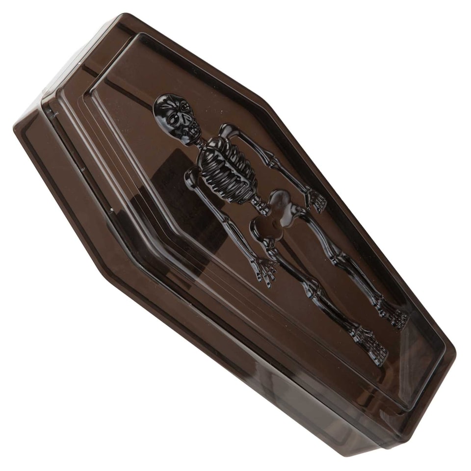 image 1 of PMS Halloween Skeleton Coffin Candy Box with Lid, 19.5cm x 5cm