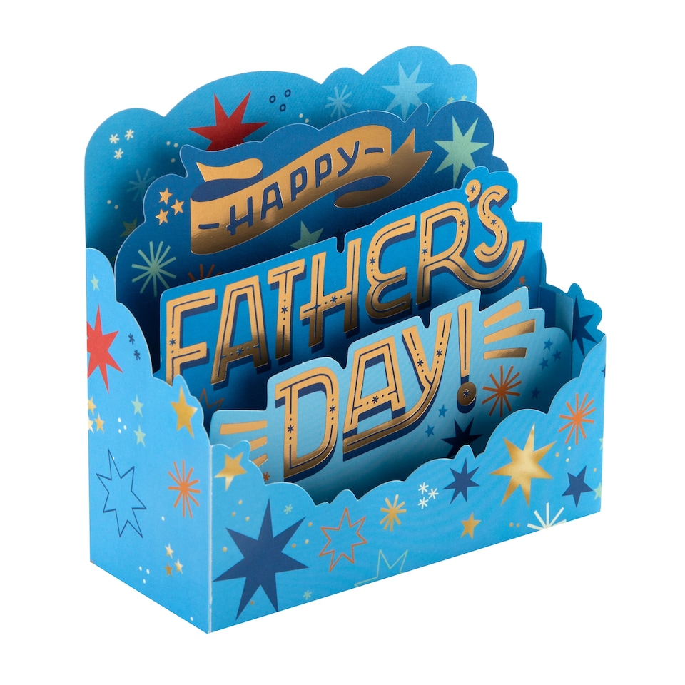 image 1 of Hallmark Father's Day Card For Dad -   3D Pop-Up Stars Design