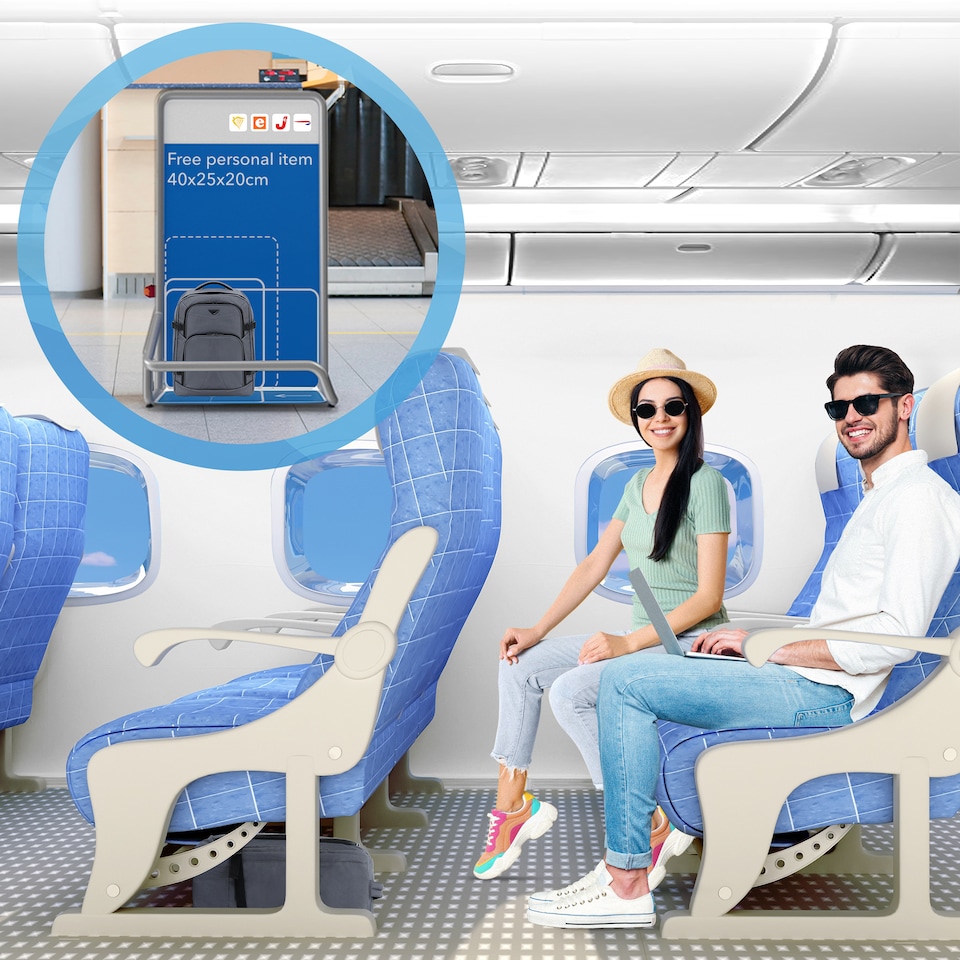 image 1 of Flight Knight Underseat Backpack 40x20x25cm Ryanair Free Carry On for Travelling USB Port Padded Comfortable Backpack - Carry On Luggage | Grey | 1