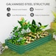image 4 of Outsunny Galvanised Raised Garden Bed, 180x90x30cm Raised Planter, Green 