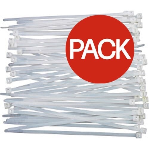 SupaLec Cable Ties (Pack of 100) - White - One Size