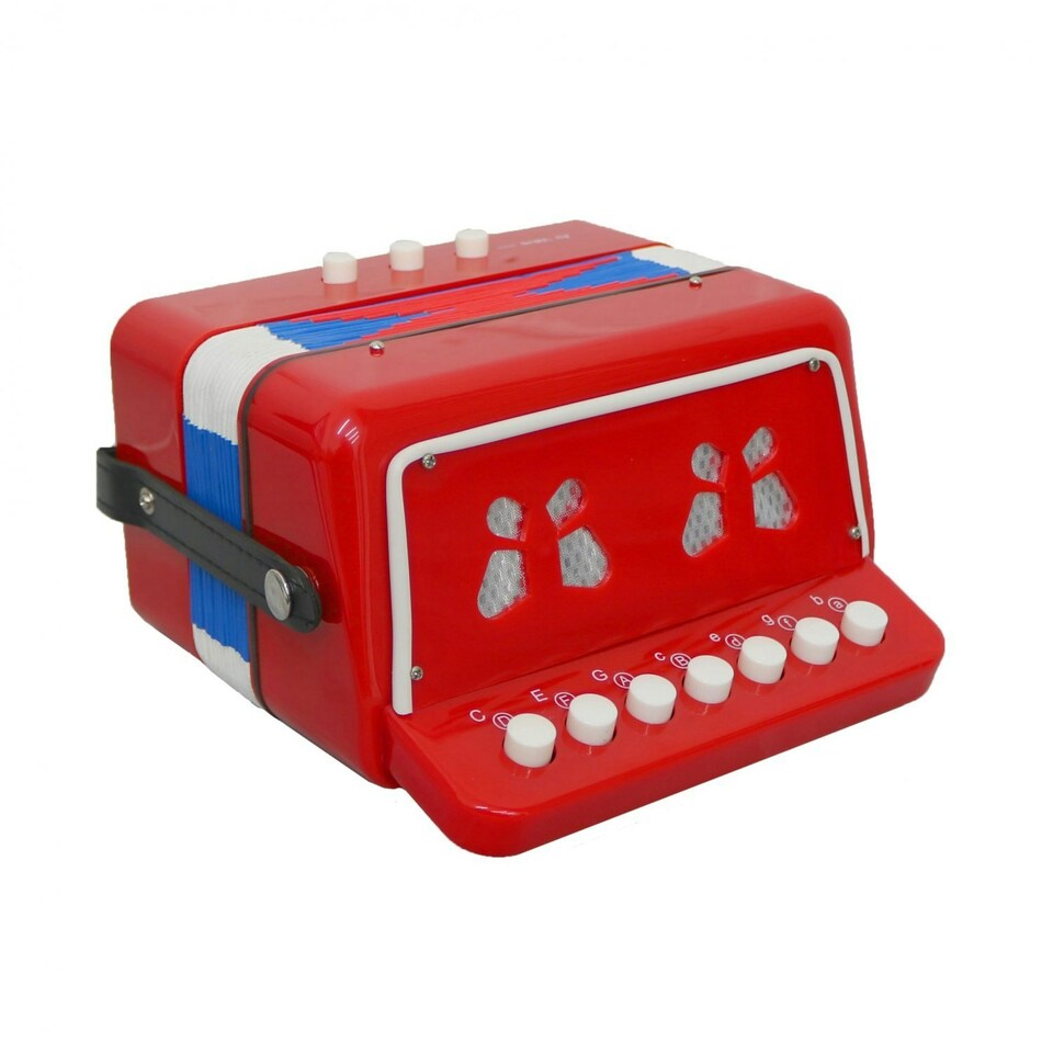image 1 of Oypla 7 Keys 2 Bass Children's Red Toy Accordion Musical Instrument
