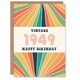 image 1 of Vintage Retro Him Her Rainbow Born 1949 Aged 76 Years Old 76th Birthday Card