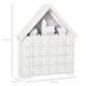 image 3 of HOMCOM 24-Drawer Wooden Christmas Advent Calendar, Wooden Light-Up Decoration