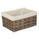 image 7 of Large Grey Scandi Storage Basket With White Lining | White | White