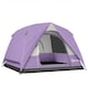 image 1 of Outsunny 3-4 Person Camping Tent, Waterproof Tent, Purple | Purple | Purple | 200 x 200 x 135 cm