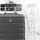 image 4 of Flight Knight 55x40x23cm Cabin Bag, Suitcase for Lufthansa & Over 30 Airlines Including British Airways, EasyJet - Lightweight 4 Wheel Carry On Suitcase | Grey | Charcoal | Cabin Bag