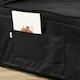 image 8 of HOMCOM Folding Sleeper Chair Bed with Pillow and Side Pockets, Black