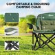 image 3 of Outsunny Camping Chair for Adults, Padded Folding Chair, Olive Green 