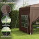 image 5 of Outsunny 3x3 m Pop Up Gazebo Party Tent Canopy Marquee with Storage Bag Coffee