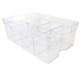 image 2 of 10 x Small (25.5x18.5x9cm) Adjustable & Stackable Storage Organisers With Modular Compartments For Crafts & Beads | Clear