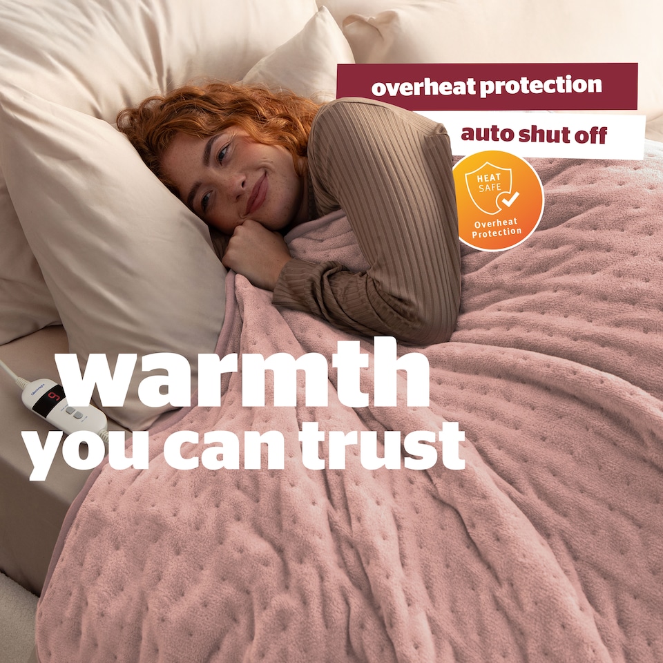 image 1 of Silentnight Comfort Control Heated Throw Fleece Electric Blanket Fast Heat Up