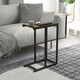 image 8 of COSTWAY C-Shaped End Table Sofa Side Table Coffee | Brown