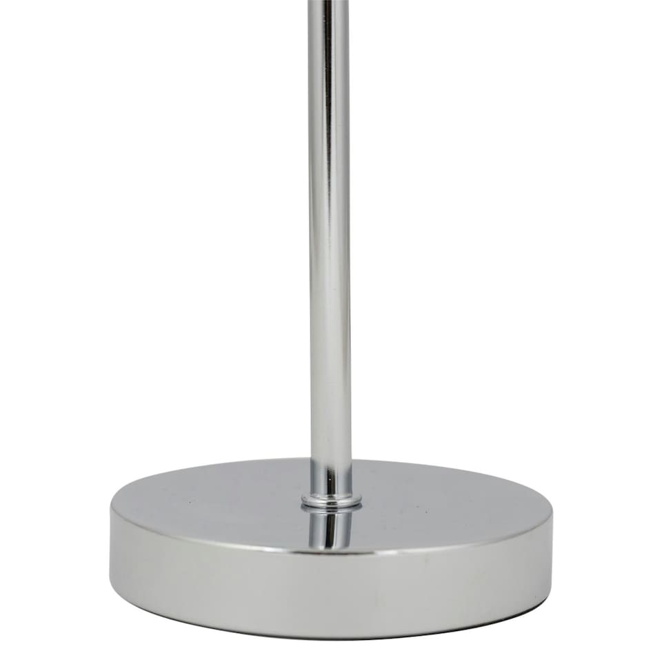 image 1 of First Choice Lighting Chrome Stick Table Lamp with Green Crushed Velvet Shade Chrome | Green