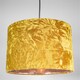 image 5 of Modern Ochre-Mustard Crushed Velvet 12 Inch Table-Pendant Shade with Copper Inner | Yellow