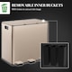 image 7 of HOMCOM 3 x 15L Triple Kitchen Bin Pedal Bin for Recycling and Waste, Gold Tone Gold | 45L