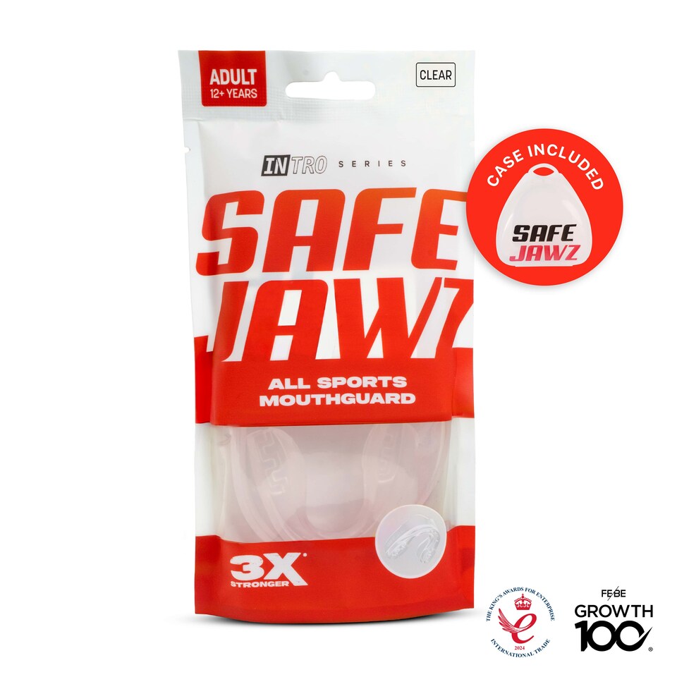 image 1 of SAFEJAWZ Intro Sports Mouth Guard Clear Adult/Junior