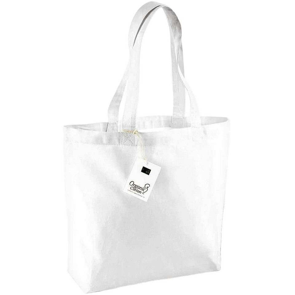 Westford Mill Organic Cotton Shopper Bag - White - One Size White