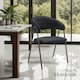 image 9 of Dining Chair Bedano - woven fabric, padded, 150 kg load capacity - Set of 6 Black