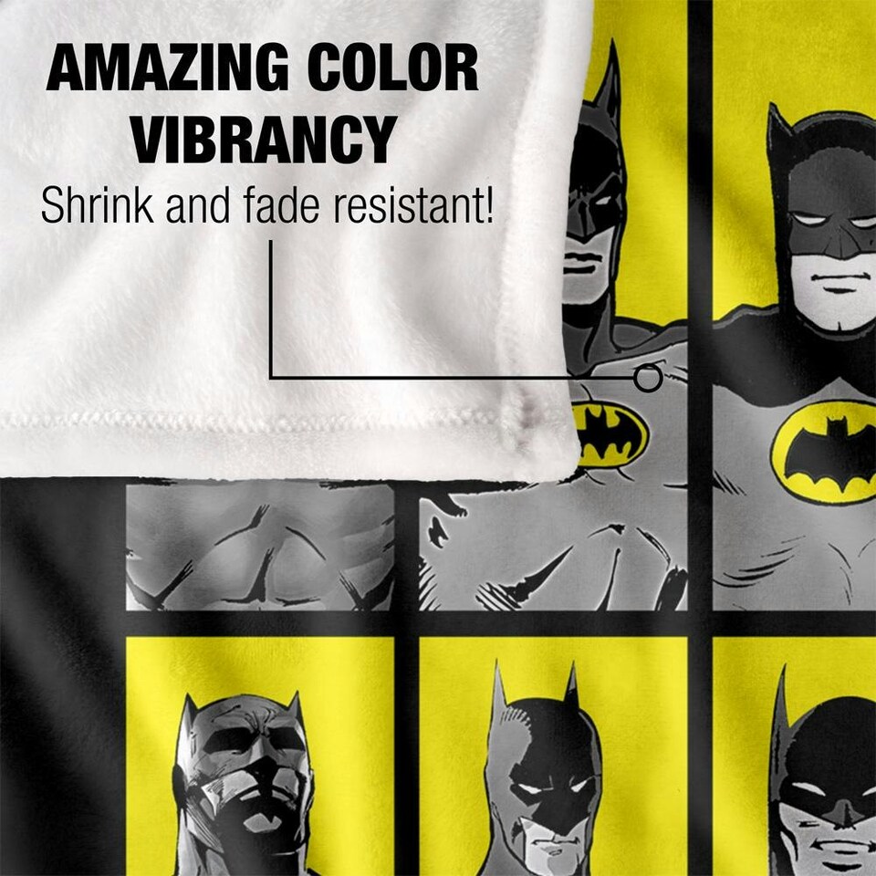 image 1 of Batman Character Montage 80th Blanket - Multicoloured - One Size