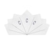 image 1 of Warwick & Vance 7 Pack Of Mens White Satin Bordered Handkerchiefs With & Blue Embroidered Initials, Letter C | White | C
