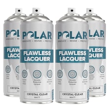 Polar Flawless Lacquer Spray Matt Finish Durable & Protective Topcoat | Clear | Clear Matt | 400 ml | 4