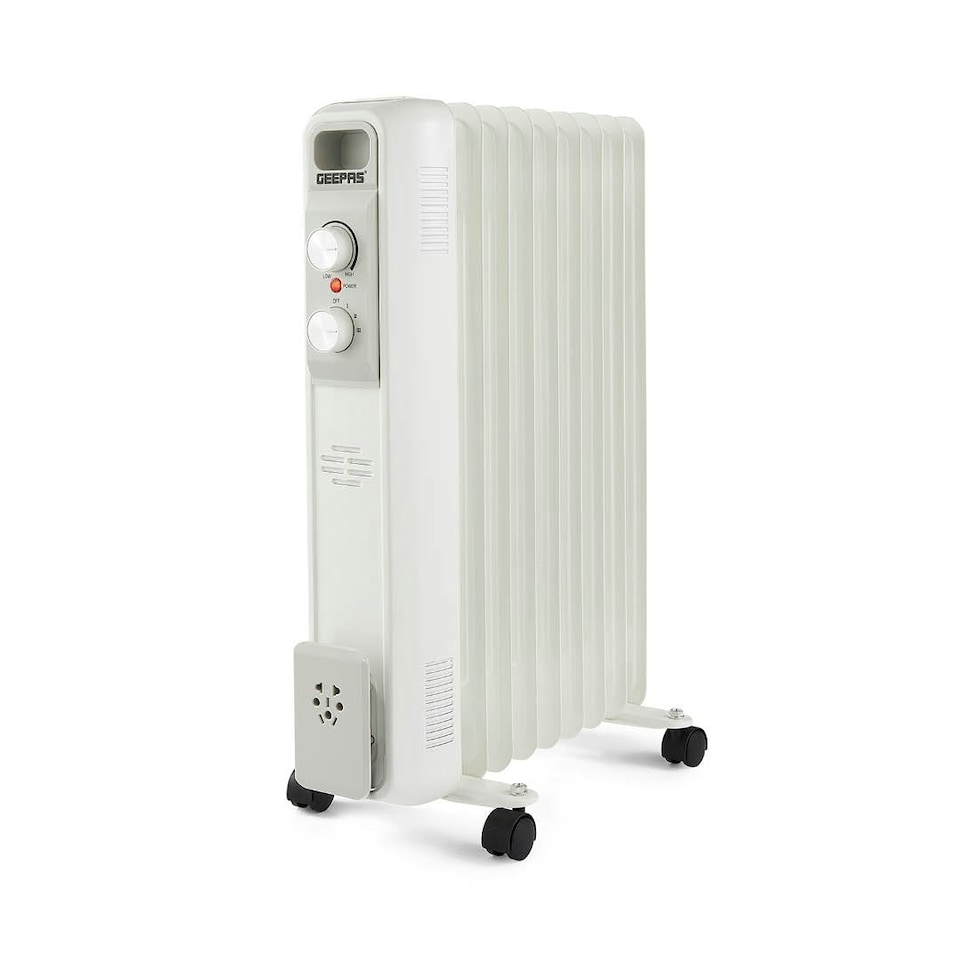 image 1 of GEEPAS Oil Filled Radiator Heater 2000W, 9 Fin  - White