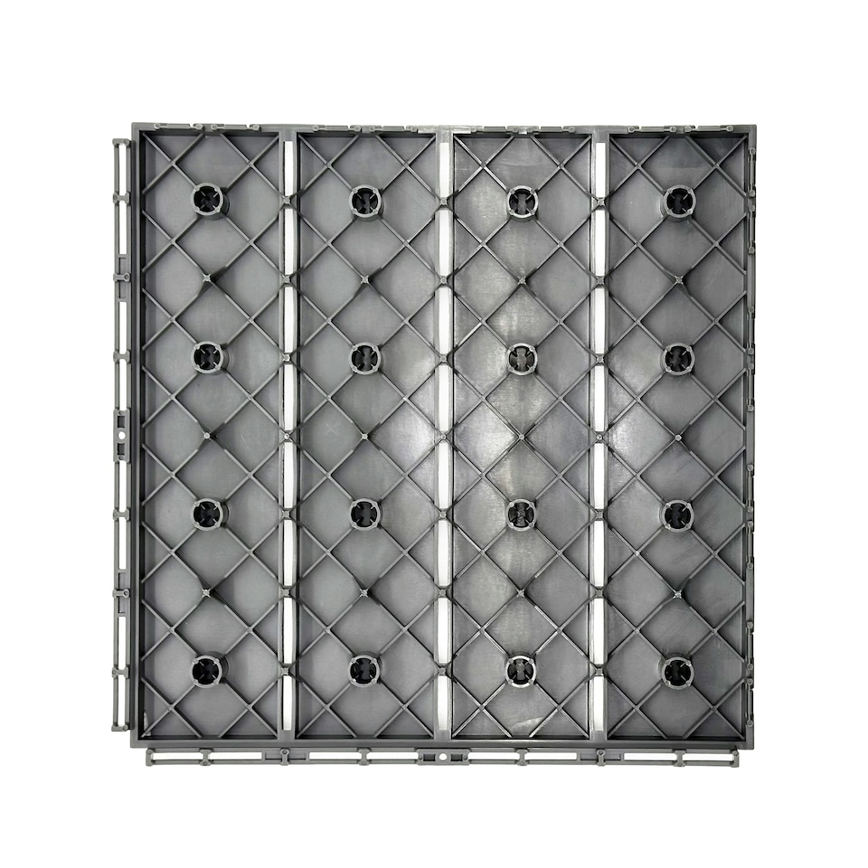 image 1 of Pack of 12 Polydeck PVC Decking Tiles - Grey