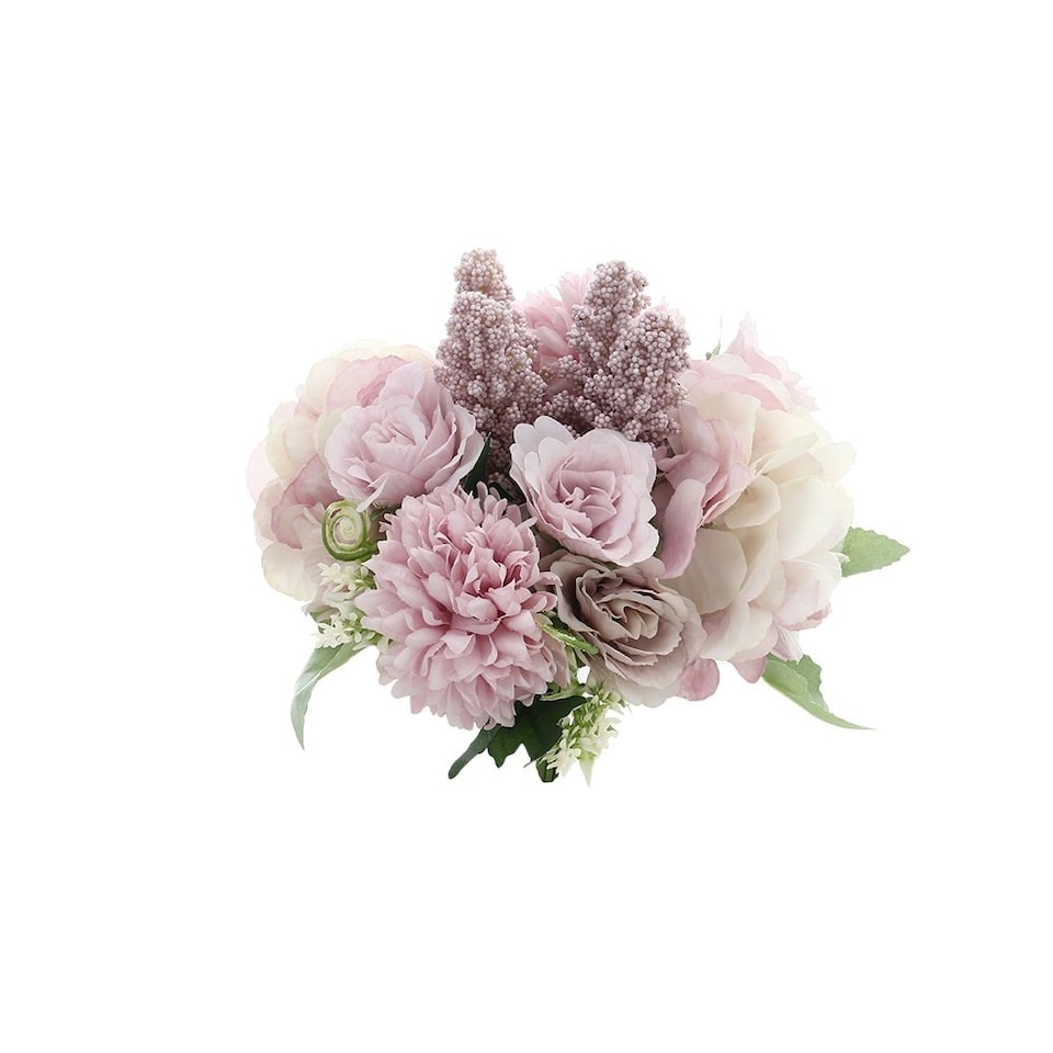 image 1 of Living and Home Artificial Bouquet Flower Home Wedding Decor - Purple