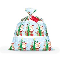 Colourful Santa Christmas Jumbo Plastic Gift Bag 111cm